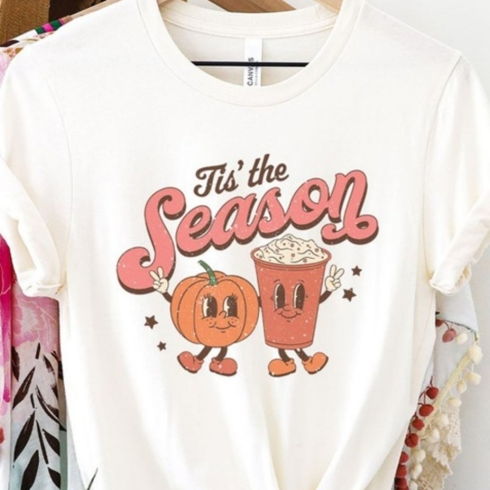 Tis the season Fall  Pumpkin T-shirt